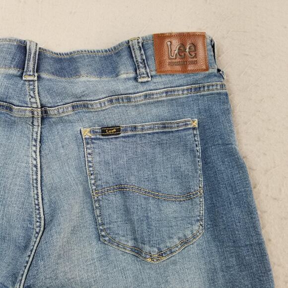 Lee Extreme Motion Performance Jeans Mens 40x30 Blue Straight Tapered Stretch - Picture 8 of 14